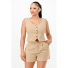 Slickblue Cropped Vest & High Waist Short Set, Button Detail, 2 Piece Lounge Outfit, Summer Chic, Color Option, Size S-L - 2 of 4