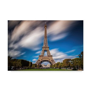 22" x 32" Eiffel 5 by Giuseppe Torre - Trademark Fine Art: Modern Canvas, Digital Architecture Wall Decor - 1 of 4