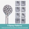 WOWOW Single Handle 8-Spray Shower Faucet 1.8 GPM with Handheld Shower and Tub Spout High Pressure in. Brushed Nickel - 3 of 4
