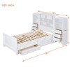 TIRAMISUBEST Twin Size Platform Bed with Vertical All-in-One Storage Headboard, Kids Bed Frame with Shelves and Drawers - 3 of 4