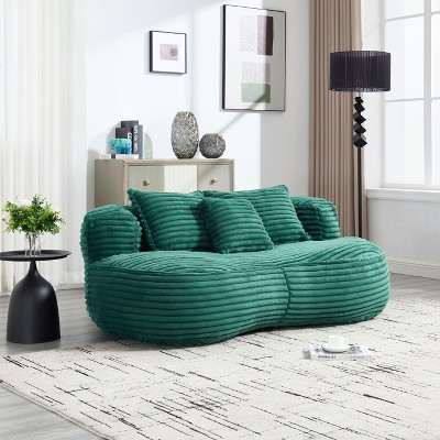 NicBex Corduroy Fabric Bean Bag Chair with Foam and High Back,Oversized Lazy Sofa Chair for Adults and Kids,Modern Lounge Chair for Living Room