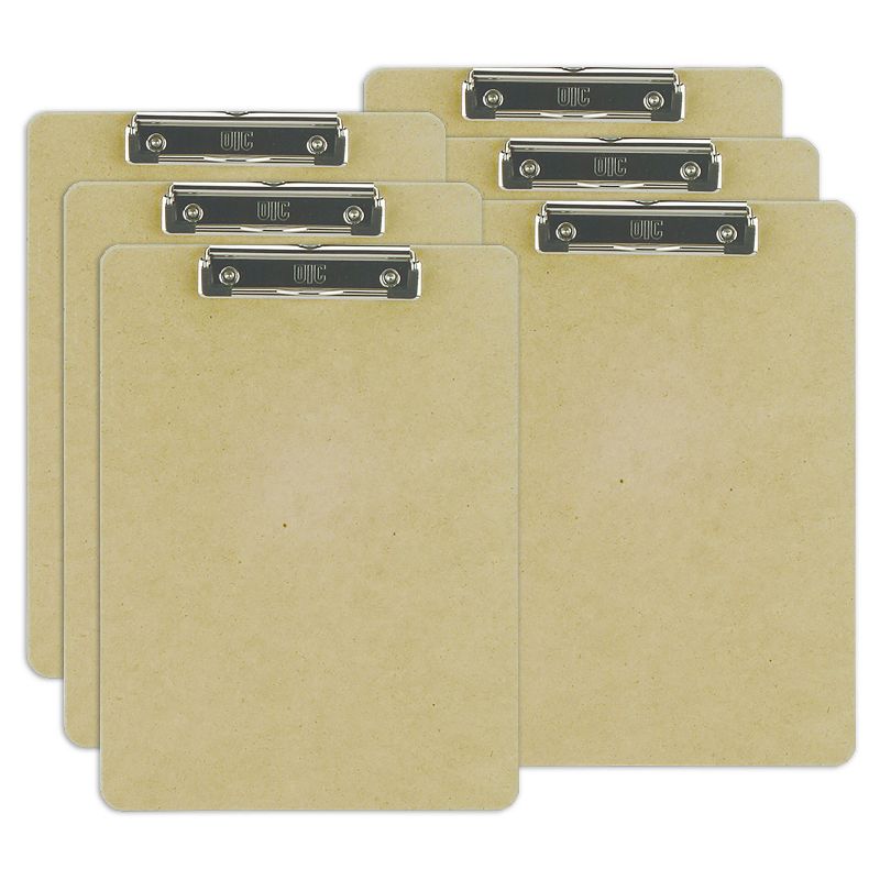 Officemate Recycled Clipboard, Letter Size, Wood, Low Profile Clip, Pack of 6, 1 of 5