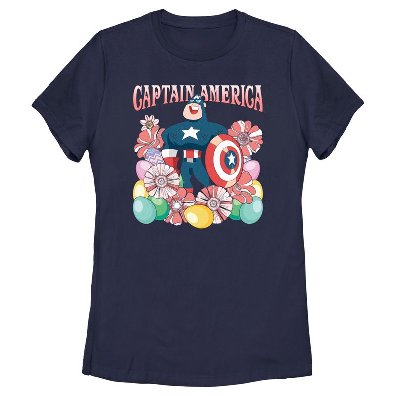 Women's Marvel Easter Egg Hunt Superhero T-Shirt, 1 of 5