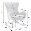 NicBex Teddy Upholstered Accent Chair with High Backrest and Armrests,Modern Upholstered Rocking Chair for Living Room - 3 of 4