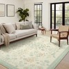 Abynow Vintage Floral Farmhouse Indoor Washable Area Rug - 2 of 4