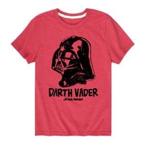 Boys' - Star Wars - Sketch Darth Vader Short Sleeve Graphic T-Shirt - 1 of 4
