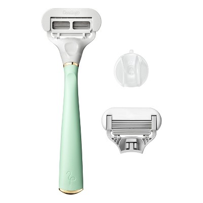 Flamingo Women's 5-blade Razor with Replacement Blade Cartridge - Mint