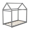 PAGED Twin Size Floor Bed Modern House Shaped Wooden Bed Frame for Bedroom, No Box Spring Required - 4 of 4