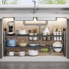 1 Set Multipurpose Expandable Cabinet Shelf Rack,Kitchen Countertop Cupboard Organizers And Pantry Storage Shelves Kitchen Under Sink Organizer - 2 of 4