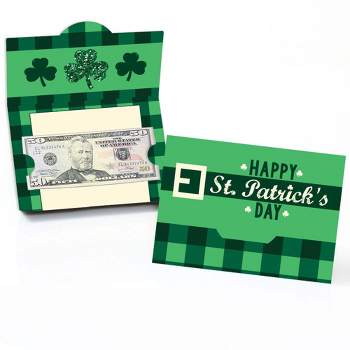 Big Dot of Happiness St. Patrick's Day - Saint Paddy's Day Party Money and Gift Card Holders - Set of 8
