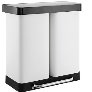 happimess Edmund Kitchen Trash/Recycling 16-Gallon Double-Bucket Trash Can - 1 of 4