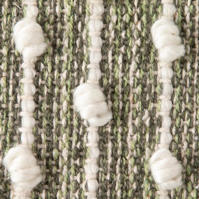 Handcrafted Gray Stripe Cotton Blend 2'x3' Washable Rug