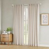 Vynxaria Farmhouse Style Clip Jacquard Curtain Panel (40" W x 84" L),Light-Filtering, Oeko-Tex Certified, Machine Washable - 2 of 4