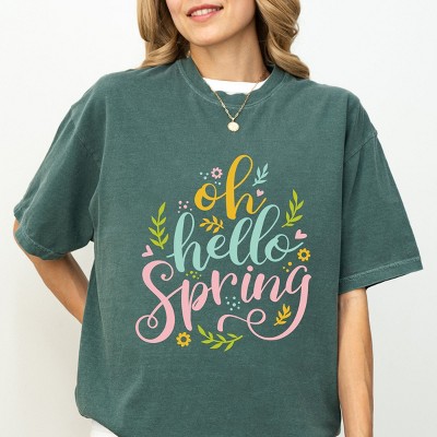 Simply Sage Market Oh Hello Spring Garment Dyed Tee