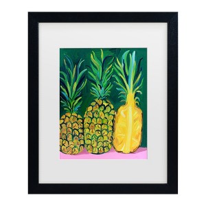 Trademark Fine Art - Alice Straker  Pineapples Matted Framed Art - 1 of 4