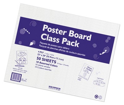 UCreate Poster Board, White, 22 x 28, 10 Sheets Per Pack, 3 Packs