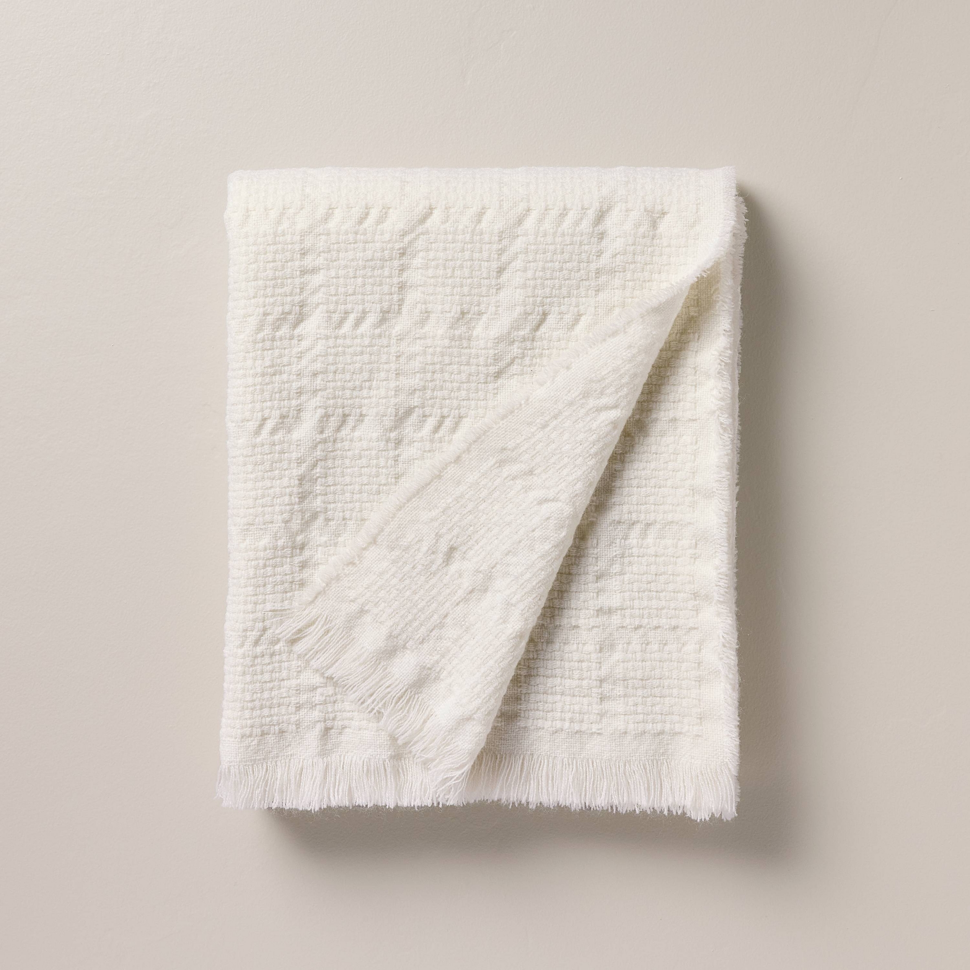 Woven Grid Throw Blanket Sour Cream - Hearth & Hand™ with Magnolia