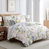 Viviana Blue Flower Emboidered Pillow- Levtex Home - 3 of 3