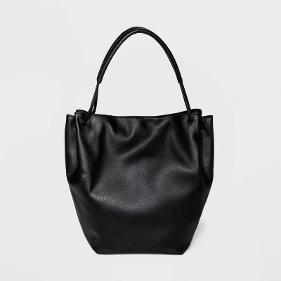 Soft Shoulder Handbag - A New Day™ Black