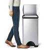 simplehuman Open Top Stainless Steel Trash Can - 30 Gallon - ULINE - H-7364