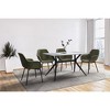 LeisureMod Elega Modern Dining Table Rectangular Tabletop and Durable Black Stainless Steel Base for Kitchen and Dining Room - 2 of 4
