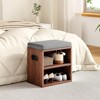 ORRD Shoe Bench with Storage & Removable Cushion, Adjustable Entryway Organizer for Small Spaces - 2 of 4