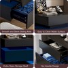 CIPACHO Set of 2 Minimalist Wall-Mounted Black Nightstands - 2 Drawers with LED Strip, 3-Section Slides & Anti-Shaking Hardware - 2 of 4