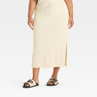 Women's Leisure Studio French Terry Midi Pencil Skirt - Universal Thread™