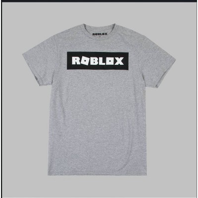 Men S Roblox Logo Short Sleeve Graphic T Shirt Gray S Target - roblox t shirt ideas black