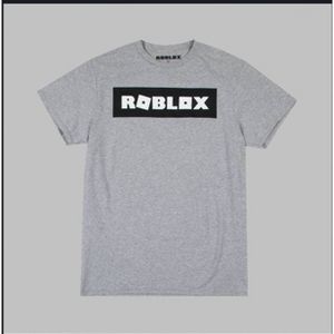 Men S Roblox Logo Short Sleeve Graphic T Shirt Gray S Target - why is the roblox logo grey
