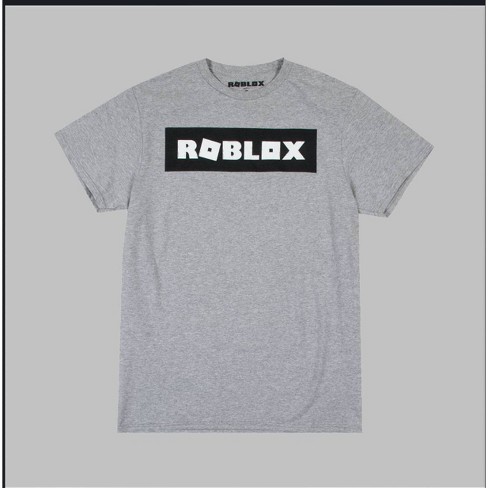 Men S Roblox Logo Short Sleeve Graphic T Shirt Gray S Target - black logo roblox