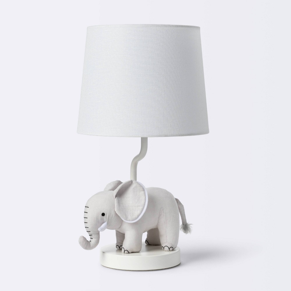 Photos - Floodlight / Street Light Plush Elephant Table Lamp  - Cloud Island™(Includes LED Light Bulb)