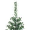 vidaXL Artificial Christmas Tree Green and white PET, metal 47.2 in - 3 of 4