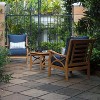 5pc Chester Teak Patio Conversation Set with Cushion - Cambridge Casual
 - 4 of 4