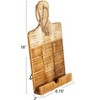 Storied Home Distressed White Dipped Wood Tablet Holder - 3 of 4