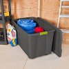 Sterilite 45gal Latching Storage Tote - Gray with Green Latch