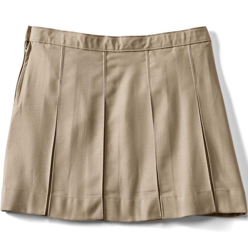 Lands' End Lands' End School Uniform Kids Solid Box Pleat Skirt Above Knee, 2 of 4