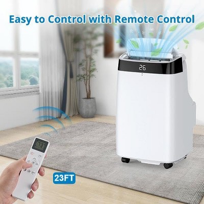 Portable Air Conditioners, 10000BTU 3-in-1 AC Unit with Cooling, Dehumidifier & Fan Modes, Remote Control, Quiet Freestanding AC for 450 Sq.Ft