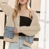 Women's Denim Pocket Cardigan - ADORA - 2 of 4