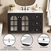 ORRD 36" Floating Bathroom Vanity with Ceramic Sink, Wall-Mounted Cabinet with 3 Soft-Close Drawers, Black - 4 of 4