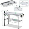 Folding Fish Cleaning Table with Sink, Outdoor Fillet Station Portable Camping Station with Faucet Drainage Hose - 2 of 4