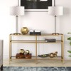 29' Contemporary Metal Console Table in Gold - Henn&Hart - 4 of 4