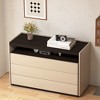 Luck Live Modern 3 drawer vanity with open shelf, beige - 2 of 4
