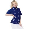 LA LEELA Women's Summer Casual Blouse Shirt Solid Blouses Button Up Short Sleeve Dress Tee Shirts Hawaiian Tops for Women - 3 of 3