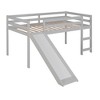 NicBex Twin Size Loft Bed with Ladder and Slide,Loft Bed Frame with Guardrails,Bed Frame for Kids,Box Spring Not Required - 4 of 4