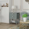 2-Drawer Side Table Modern Nightstand With 2 Drawers Freestanding End Table Multi-functional Bedside Table - 2 of 4