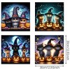 4 Pack Halloween Diamond Kit for Adults Beginner, Black Cat Pumpkin 5D Painting DIY Halloween Diamond Art DIY Rhinestone Art Craft 11.8 x 11.8 inch - 4 of 4
