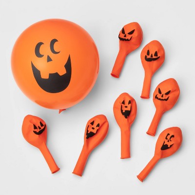 8ct Pumpkin Face Halloween Balloons - Hyde & EEK! Boutique™