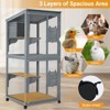 Garvee Large 3-Tier Outdoor Cat House, Catio with Waterproof Cover and Sunshine Panel Roof, Catio for Cats Outdoor Patio with Resting Boxes & Wheels - 4 of 4