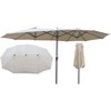 PAGED Square Patio Umbrella Modern Market Umbrella with 8 Steel Ribs, Crank and Cross Base for Garden and Poolside - 2 of 4